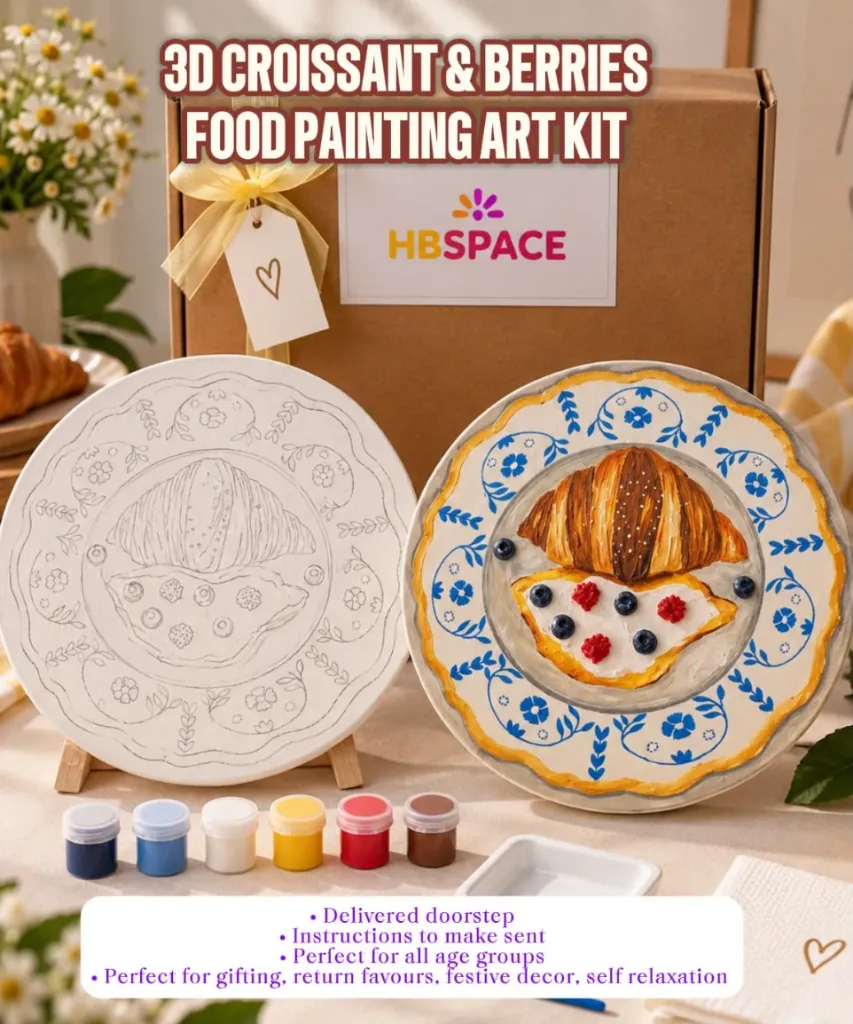 3D Croissant + Berries Food Painting Kit